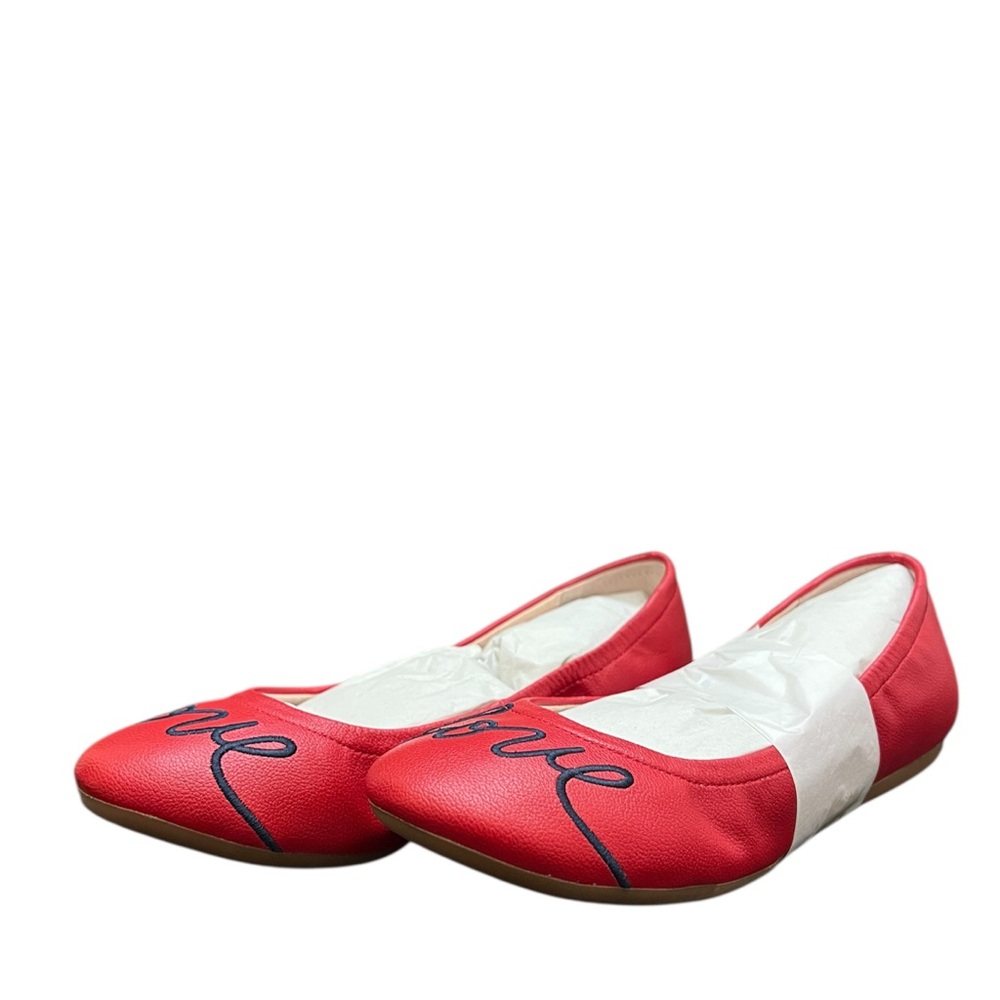 ELLEN DEGENERES - RED BLUE ED BALLET FLATS - Picture 5 of 12